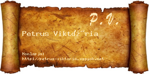 Petrus Viktória névjegykártya